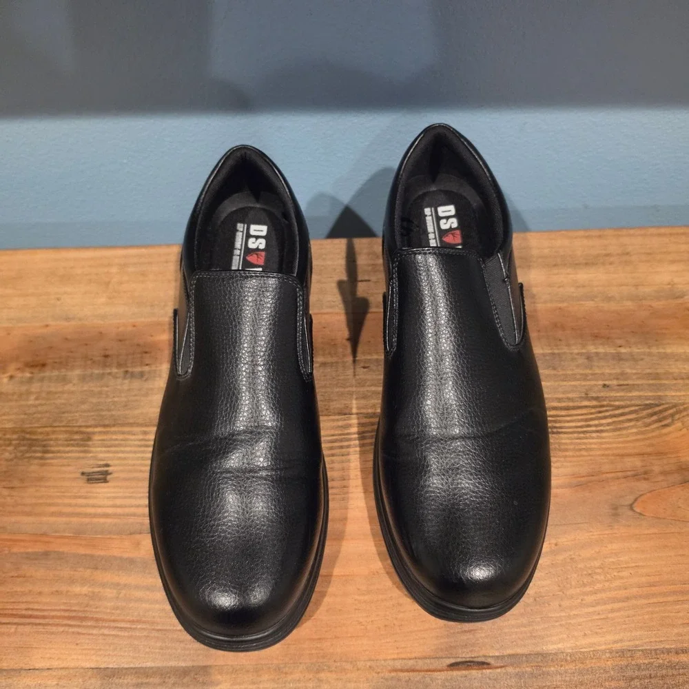 Deer Stags Mens Manager Vega Slip On Work Shoes Black Non Slip Memory Foam Sz 13